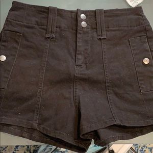 Hollister high waist short black stretchy size 3